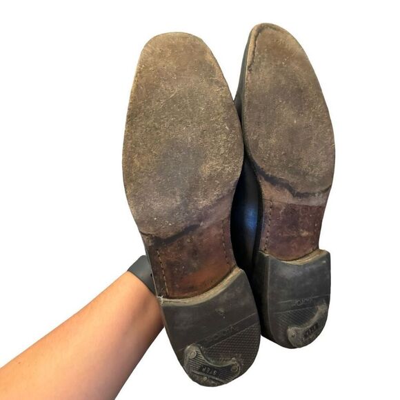 SALVATORE FERRAGAMO BLACK CALFSKIN LEATHER PENNY LOAFER size 8 men’s - Picture 7 of 15